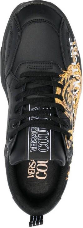 Versace Jeans Couture Sneakers met logoprint Zwart