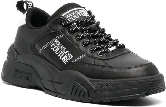 Versace Jeans Couture Sneakers met logoprint Zwart