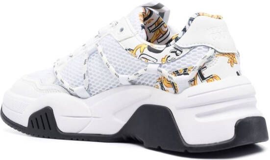 Versace Jeans Couture Sneakers met mesh vlak Wit