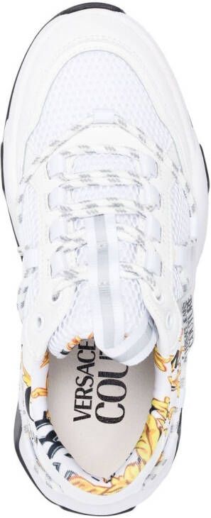 Versace Jeans Couture Sneakers met mesh vlak Wit