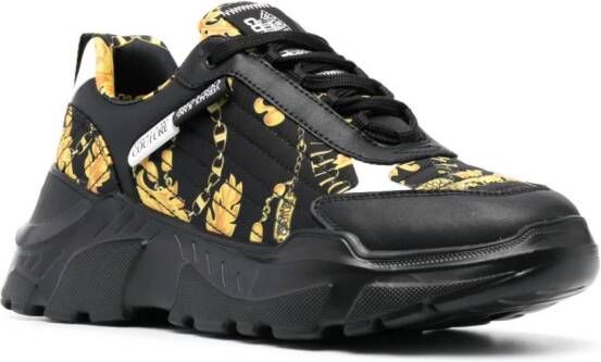 Versace Jeans Couture Sneakers met print Zwart