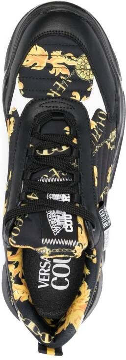 Versace Jeans Couture Sneakers met print Zwart