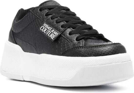 Versace Jeans Couture Sneakers met ronde neus Zwart