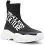 Versace Jeans Couture Soksneakers met logoprint Zwart - Thumbnail 2