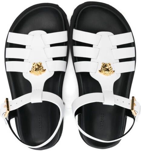 Versace Kids La Medusa sandalen met bandjes Wit