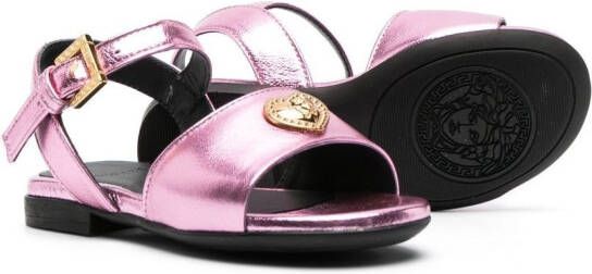 Versace Kids Sandalen met Medusa-plakkaat Roze