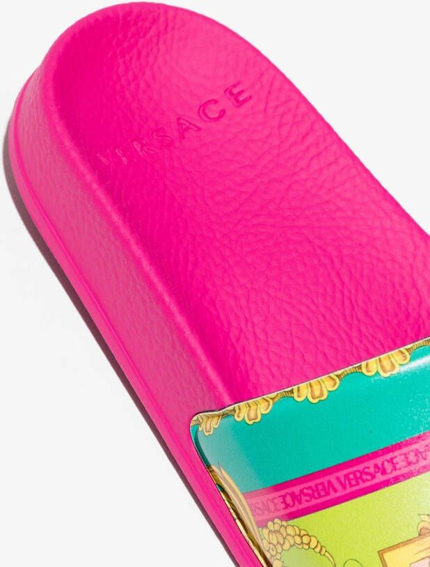 Versace Kids Slippers met barokprint Roze