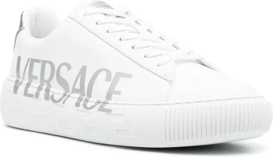 Versace Greca sneakers met logoprint Wit