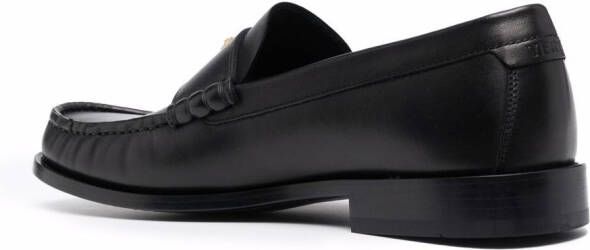 Versace La Medusa leren loafers Zwart