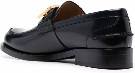 Versace Greca lakleren loafers Zwart