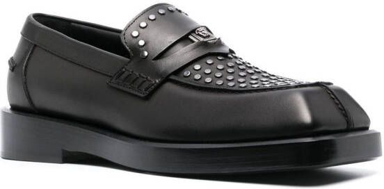 Versace Loafers met studs Zwart