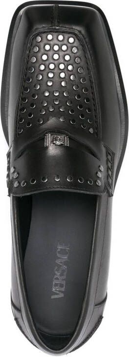 Versace Loafers met studs Zwart