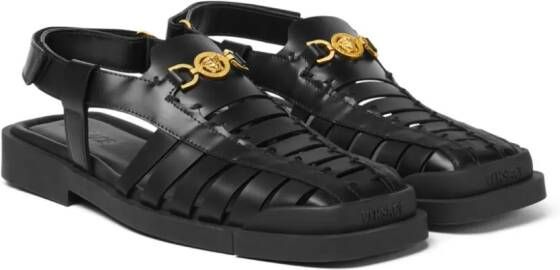 Versace Medusa '95 leren sandalen Zwart