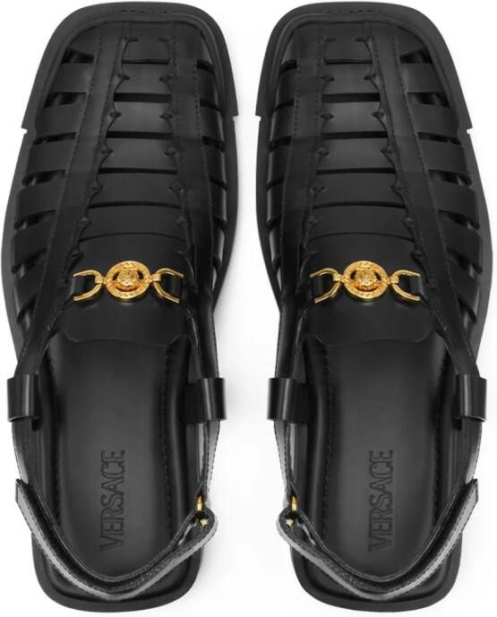 Versace Medusa '95 leren sandalen Zwart