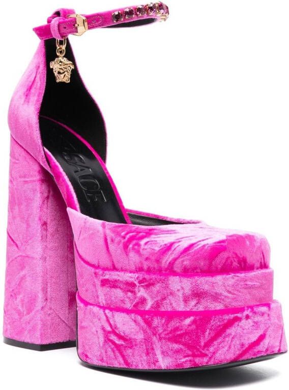 Versace Medusa Aevitas pumps met plateauzool Roze