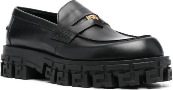 Versace Greca Portico loafers Zwart