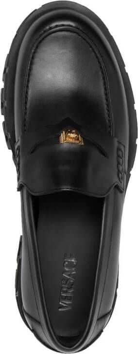 Versace Greca Portico loafers Zwart