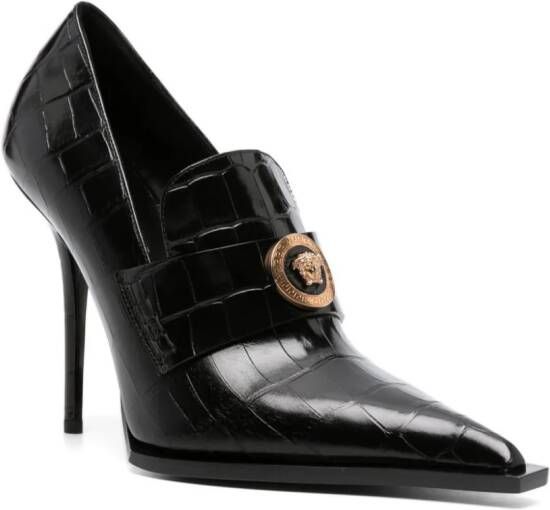 Versace Alia 115mm leren pumps Zwart