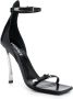 Versace Pin-Point 100mm sandalen met gesp Zwart - Thumbnail 2