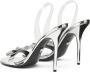 Versace Gianni Ribbon 110mm metallic sandalen Zilver - Thumbnail 3