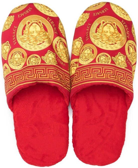 Versace Slippers met Medusa print Rood