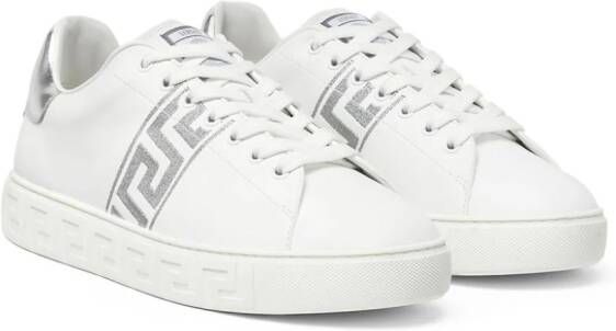 Versace Sneakers met Greca borduurwerk Wit