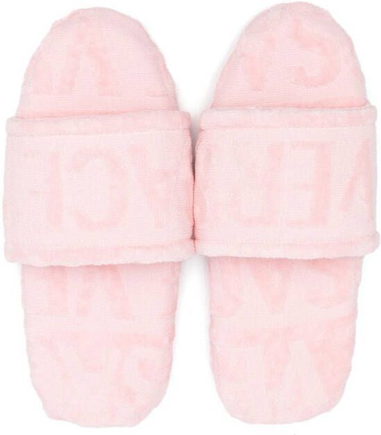 Versace Allover slippers Roze