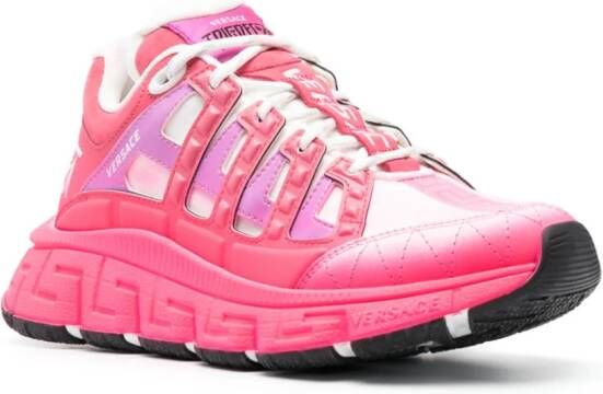 Versace Trigreca leren sneakers Roze