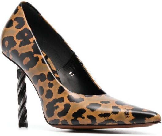 VETEMENTS Pumps met luipaardprint Bruin