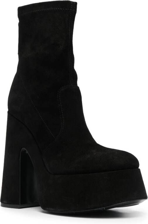 Vic Matie 140mm suede ankle boots Zwart