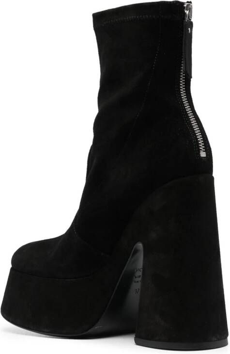 Vic Matie 140mm suede ankle boots Zwart