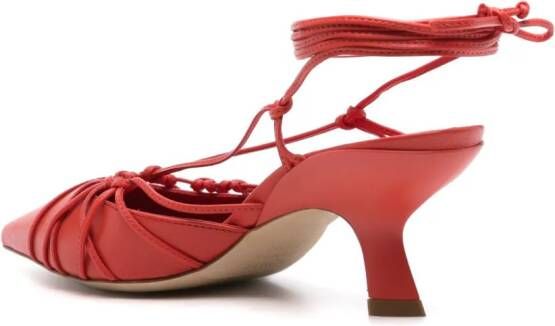 Vic Matie Chanel leren sandalen Rood