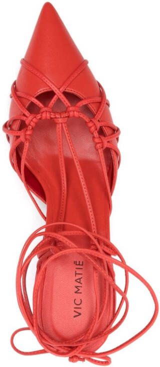 Vic Matie Chanel leren sandalen Rood