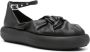 Vic Matie Leren sandalen met geknoopt detail Zwart - Thumbnail 2