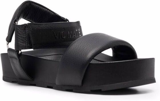 Vic Matie Sandalen met klittenband Zwart