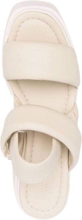 Vic Matie Sandalen met sleehak Beige