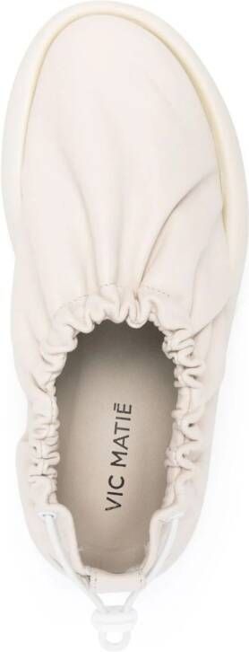 Vic Matie Sneakers met elastische enkel Beige