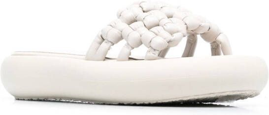 Vic Matie Slippers met plateauzool Beige