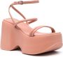 Vic Matie Yoko sandalen met sleehak Roze - Thumbnail 2