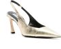 Victoria Beckham 75 mm metallic slingback pumps Goud - Thumbnail 2