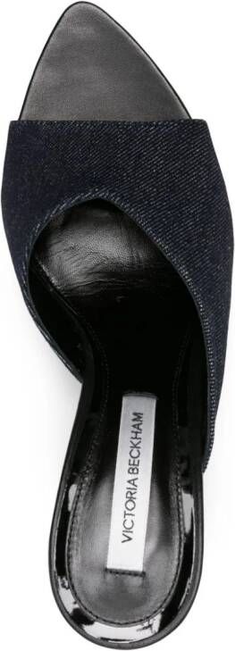 Victoria Beckham 75mm denim muiltjes Blauw