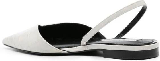 Victoria Beckham Leren ballerina's met uitgesneden V-detail Wit