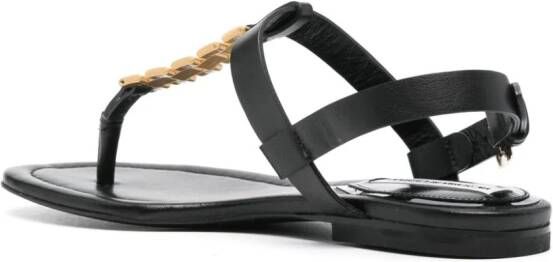 Victoria Beckham Sandalen verfraaid met ketting Zwart