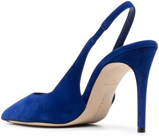 Victoria Beckham V Cut slingback pumps Blauw