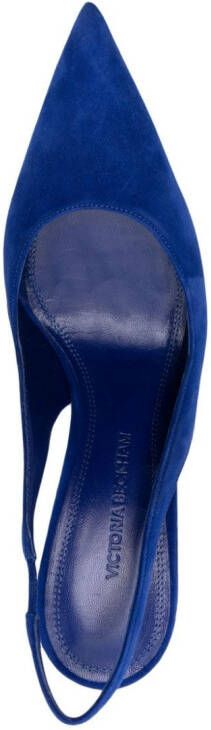 Victoria Beckham V Cut slingback pumps Blauw