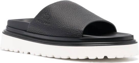 Woolrich Leren slippers Zwart