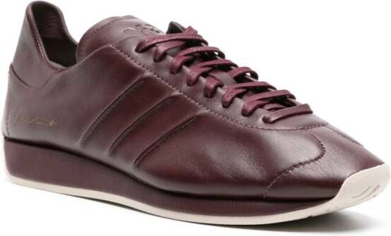 Y-3 x adidas Country leren sneakers Rood