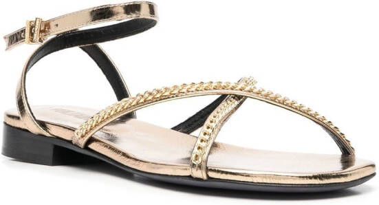 Zadig&Voltaire Sandalen met schakelkettingdetail Goud