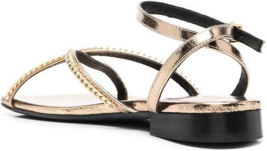 Zadig&Voltaire Sandalen met schakelkettingdetail Goud