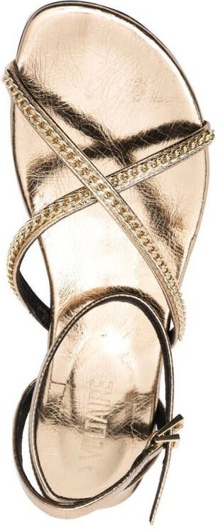 Zadig&Voltaire Sandalen met schakelkettingdetail Goud